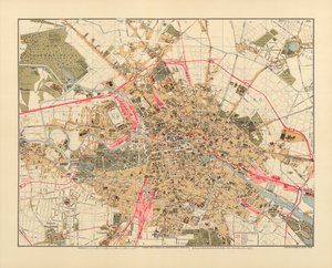 Map of Berlin, printed by C.L. Keller, Berlin, 1890